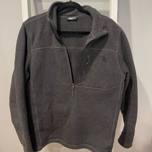 The North Face Gray Zip Up Sweater Sporty Fleece